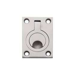 SQUARE FLUSH RING MODERN BRUSHED STAINLESS STEEL 63x44mm