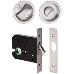 SLIDING WC HOOK LOCK SET 55DIA RND BSS