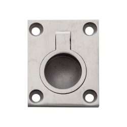 SQUARE FLUSH RING MODERN BRUSHED STAINLESS STEEL 48x38mm