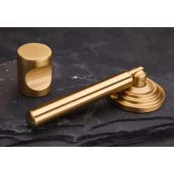 drop pull satin brass