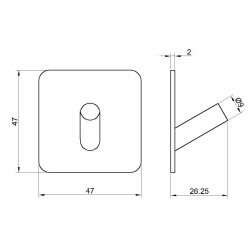 MODERN SELF ADHESIVE SQUARE HOOK