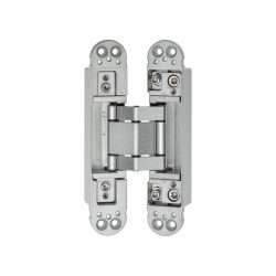 3D ADJ HINGE 80KG 165X32X32MM SATIN SILVER
