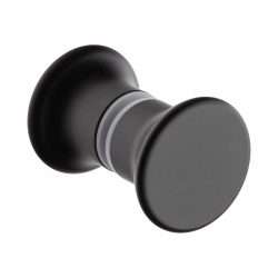 SHOWER KNOB ROUND BLACK 40X20MM