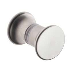 SHOWER KNOB ROUND BRUSHED STAINLESS STEEL 40X20MM