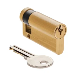 EURO HALF CYLINDER SATIN BRASS