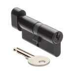 EURO KNOB CYLINDER BLACK 65MM