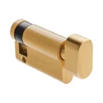 EURO HALF KNOB CYLINDER SATIN BRASS 55MM