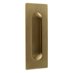 RECTANGULAR FLUSH HANDLE SATIN BRASS 120X51MM