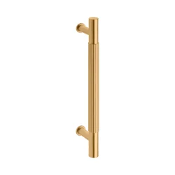 LINES T-BAR CABINET HANDLE 128MM CTC SATIN BRASS