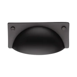 SQUARE CABINET CUP HANDLE 64MM CTC BLACK