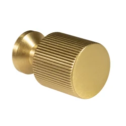 LINES KNOB SATIN BRASS 21MM