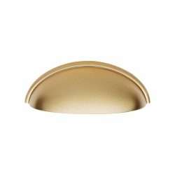 CABINET CUP HANDLE 76MM CTC SATIN BRASS