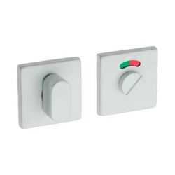 PRIVACY BATHROOM SET SQUARE WITH INDICATOR SATIN WHITE
