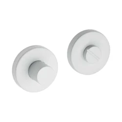 PRIVACY BATHROOM SET KNURLED WHITE