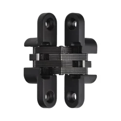 CONCEALED HINGE 30KG LOAD 116X19MM MATT BLACK