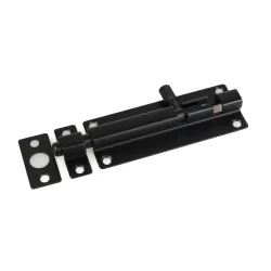 BARREL BOLT STRAIGHT 80MM BLACK