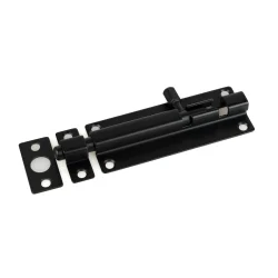 BARREL BOLT STRAIGHT 100MM BLACK