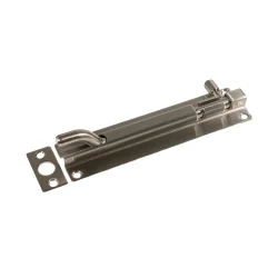 BARREL BOLT NECKED 150MM BRUSHED STAINLESS STEEL