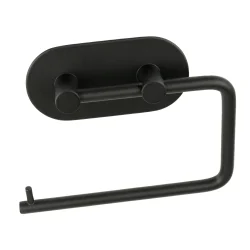 TOILET ROLL HOLDER SELF ADHESIVE ROUND BLACK